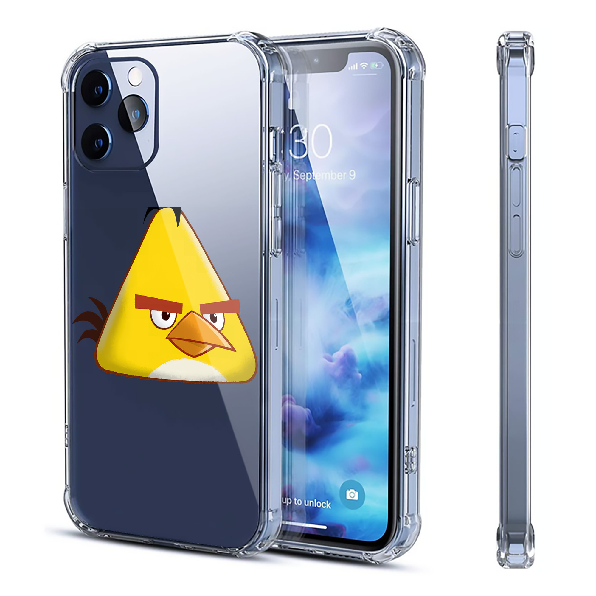 （画像用） Angry Birds アングリーバード 【iPhone 12シリーズ対応】透明スマホケース（クリアソフトケース）